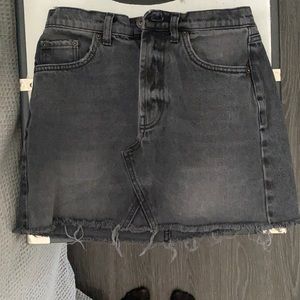 Black jean skirt